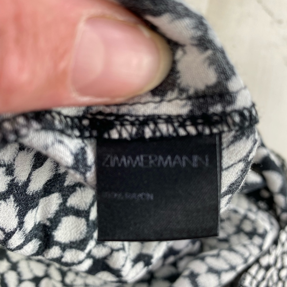 ZIMMERMANN Halter Slip Mini Dress Printed Handkerchief Hem Size 8US 2 Zimmermann - Picture 10 of 12